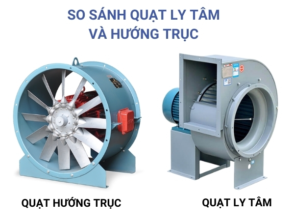 Quạt hút hướng trục: Cấu tạo, phân loại và ứng dụng trong công nghiệp 4 so sánh quạt hướng trục và quạt ly tâm