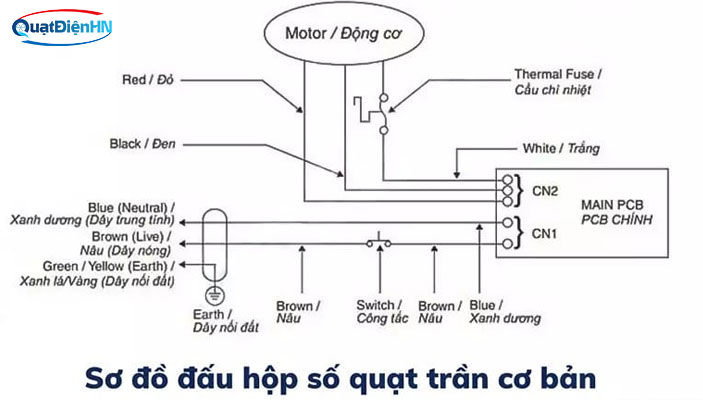 Cách Đấu Chiết Áp Quạt Trần Tại Nhà An Toàn Và Đúng Kỹ Thuật 3 Sơ đồ đấu dây chiết áp quạt trần (tham khảo)