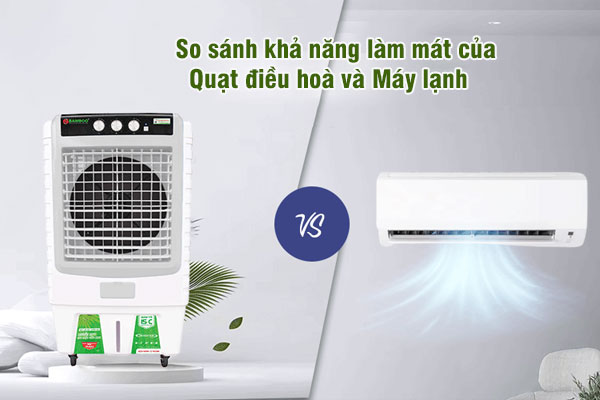 So sánh khả năng làm mát của quạt điều hòa với các thiết bị khác