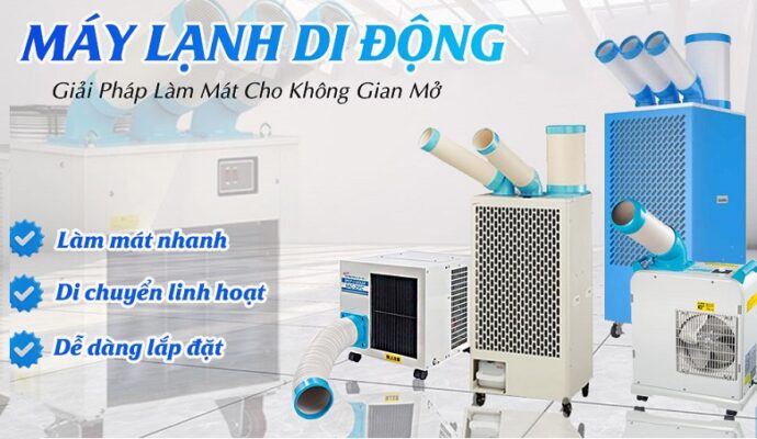 máy lạnh di động làm mát không gian mở