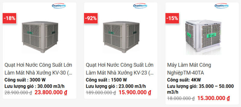 Máy làm lạnh nước công nghiệp giá tốt nhất 2025: Tư Vấn Chọn Mua & Báo Giá 3 máy làm mát công nghiệp Quạt điện HN