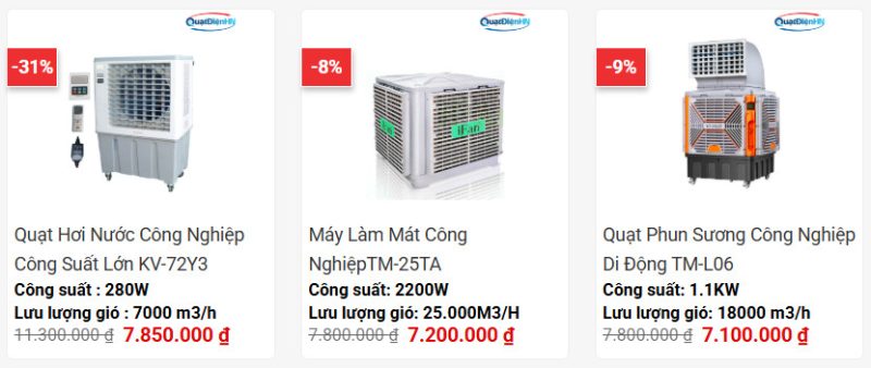 máy làm mát Quạt điện Hà Nội