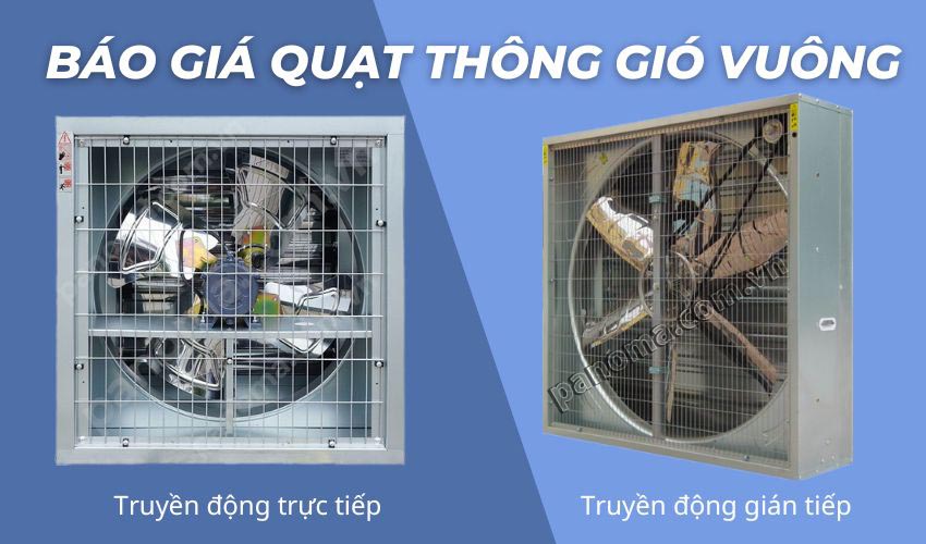 báo giá quạt thông gió công nghiệp