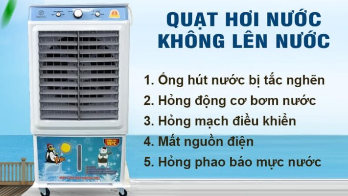 Quạt hơi nước không bơm nước lên 3